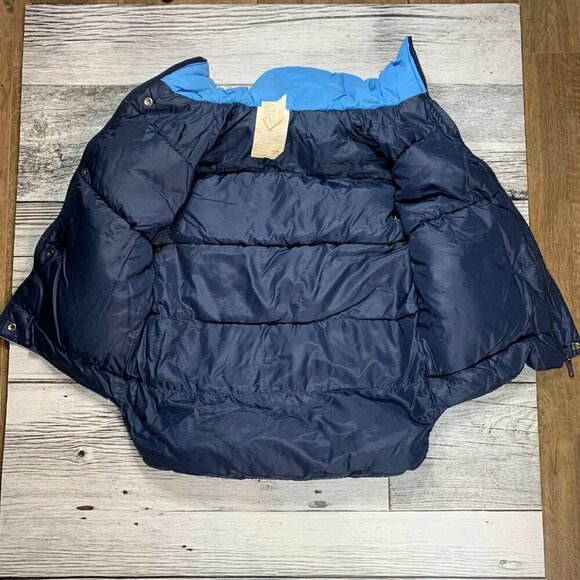 Vintage 90s Y2K Down Full Zip Snap Mock Neck Puffer Vest - Picture 5 of 9